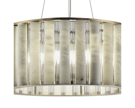 SL1516.303.08 Светильник подвесной ST-Luce Бронза, Прозрачный/Белый алебастр E14 8*40W