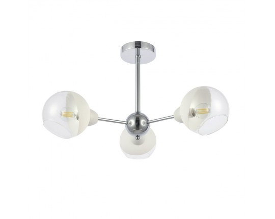 SLE102702-03 Светильник потолочный Хром/Прозрачный, Матовый никель E14 3*40W