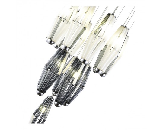 SL1242.103.16 Светильник подвесной ST-Luce Хром/Дымчатый, Молочный G9 16*5W 4000K