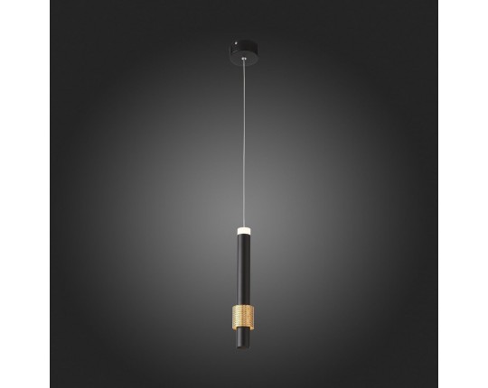 SL1591.403.01 Светильник подвесной ST-Luce Черный, Анодированный золотой/Черный LED 1*6W 3000K