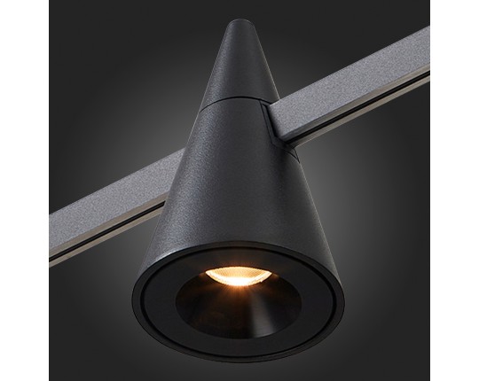 ST813.406.05 Магнитный трековый светильник FARM Черный LED 1*5W 3000K 325Lm Ra90 60 IP20 D70xH115 24