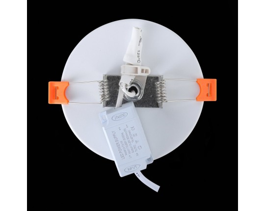 ST104.502.06 Светильник встраиваемый Белый LED 1*6W 3000K 468Lm Ra>80 120° IP20 D110xH20 170-240V