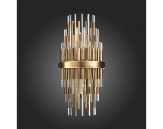 SL1628.301.02 Бра ST-Luce Латунь/Прозрачный, Латунь E14 2*40W