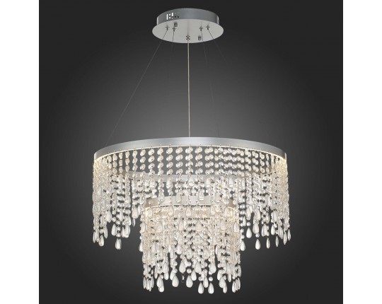 SL6201.103.55 Люстра подвесная ST-Luce Серебристый/Прозрачный LED 1*55W 3000K/4000K/6000K