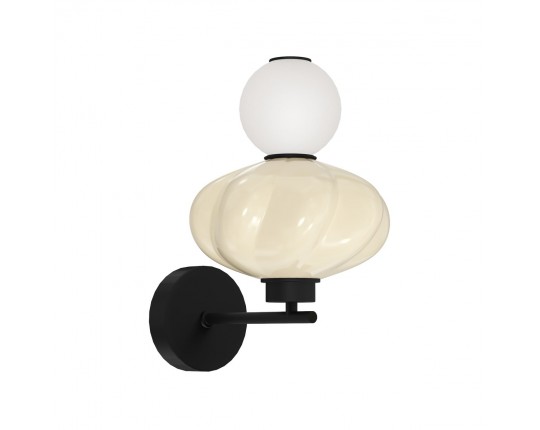 SL6134.411.01 Светильник настенный ST-Luce черный/желтый, опаловый LED 1*8W 3000K