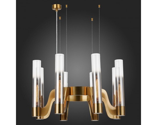 SL1235.303.08 Люстра подвесная ST-Luce Латунь/Хром, Прозрачный E14 8*40W