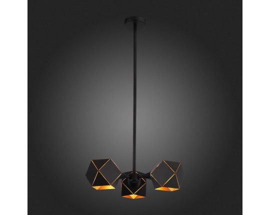 SL258.402.03 Люстра потолочная ST-Luce Черный/Черный, Золото E14 3*40W