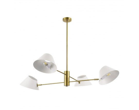 SLE1253-353-04 Светильник подвесной Латунь/Белый E14 4*60W