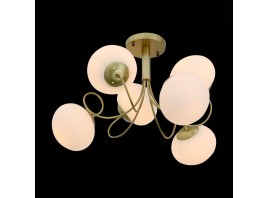 SL717.202.06 Светильник потолочный Золотистый/Белый E27 6*40W