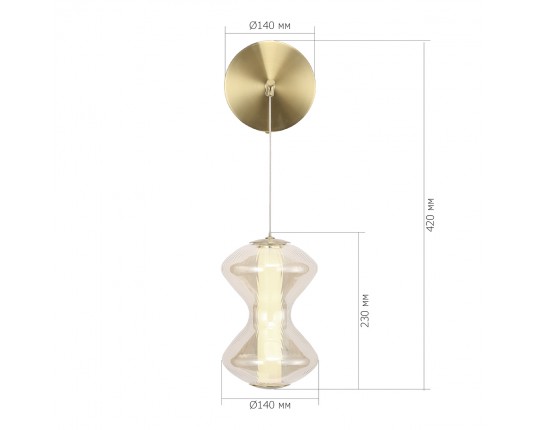 SL6136.201.01 Светильник настенный ST-Luce золото/коньячный LED 1*6W 3000K