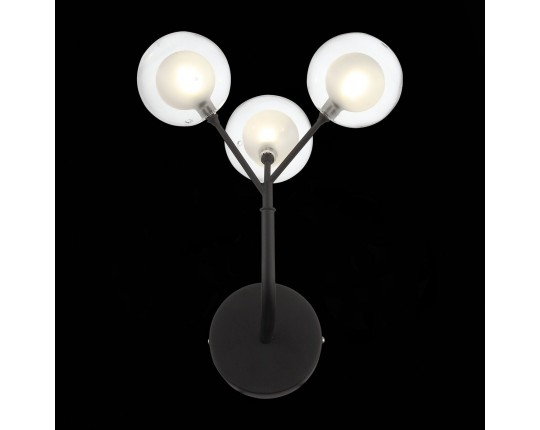 SL376.401.03 Бра ST-Luce Черный/Прозрачный, Белый G4 LED 3*2W -