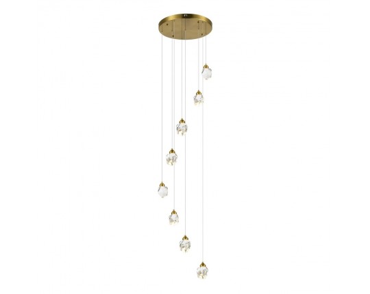 SL6114.203.08 Светильник подвесной ST-Luce Золотистый/Прозрачный LED 8*3W 3000K