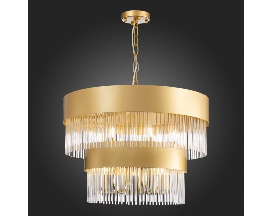 SL1225.203.09 Люстра подвесная ST-Luce Золотистый/Золотистый, Прозрачный E14 9*40W