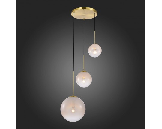 SL1190.203.03 Светильник подвесной ST-Luce Золотистый/Прозрачно-белый E27 3*60W