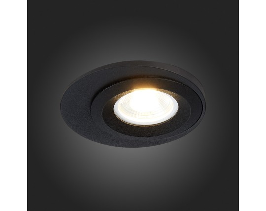 ST216.408.01 Св-к встр. Черный GU10 1*7W IP20 D100xH23 220V Без ламп