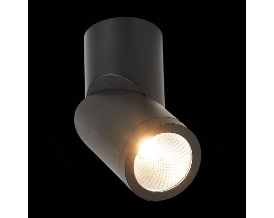 ST650.442.10 Светильник потолочный Черный LED 1*10W 4000K 800Lm Ra>90 38° IP44 D62xH151 165-265V