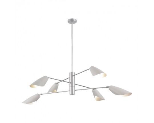 SLE1254-103-06 Светильник подвесной Серебристый/Белый E14 6*60W