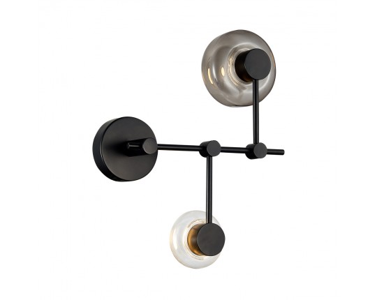 SL6005.401.02 Светильник настенный ST-Luce Черный/Дымчатый, Прозрачный LED 2*3W 3000K