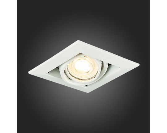 ST250.558.01 Св-к встр. Черный, Белый GU10 1*50W  IP20 L126xW126xH70 220V Без ламп