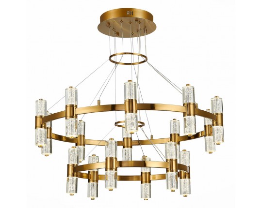 SL6007.203.32 Люстра подвесная ST-Luce Латунь/Прозрачный LED 32*2,5W 4000K