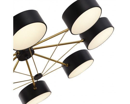 SLE6005-402-08 Светильник потолочный Черный, Золотистый/Черный LED 8*10W