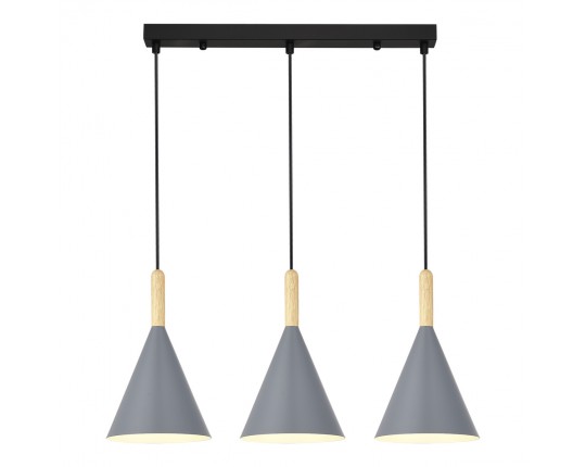 SLE1255-413-03 Светильник подвесной Черный/Серый E27 3*40W