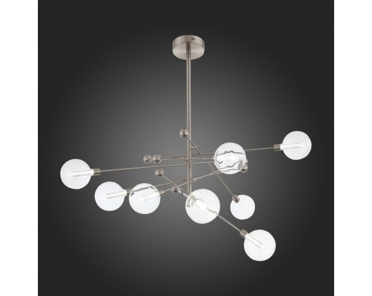 SL377.302.08 Люстра потолочная ST-Luce Никель/Прозрачный LED 8*4,5W 3000K