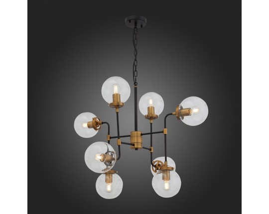 SL234.403.08 Люстра подвесная ST-Luce Черный, Золото/Прозрачный E27 8*40W