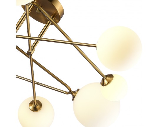 SLE2211-302-09 Светильник потолочный Латунь/Белый G9 LED 9*5W