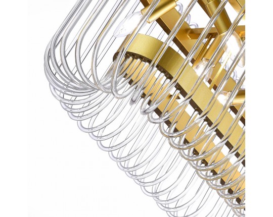 SL1228.203.08 Люстра подвесная ST-Luce Золотистый/Прозрачный E14 8*40W