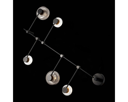 SL6005.401.05 Светильник настенно-потолочный ST-Luce Черный/Дымчатый, Прозрачный LED 5*3W 3000K