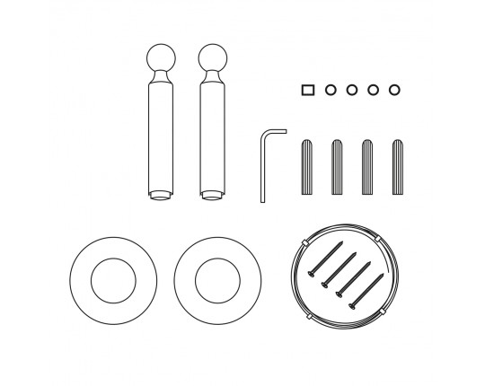 ST963.409.00 Монтажный комплект для тросовой световой системы ST-Luce Черный