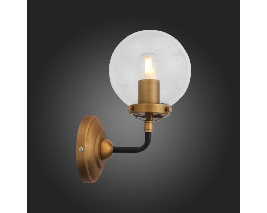 SL234.401.01 Бра ST-Luce Черный, Золото/Прозрачный E27 1*40W