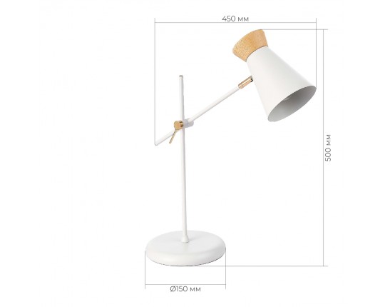 SLE1252-504-01 Прикроватная лампа Белый, Золотистый/Белый, Дерево E27 1*60W