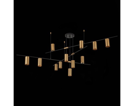SL1206.402.12 Светильник потолочный ST-Luce Черный/Латунь GU10 12*7W