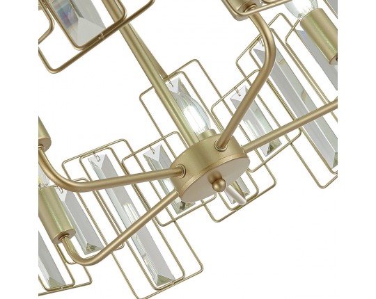 SLE103403-05 Светильник подвесной Шампань/Прозрачный E14 5*40W