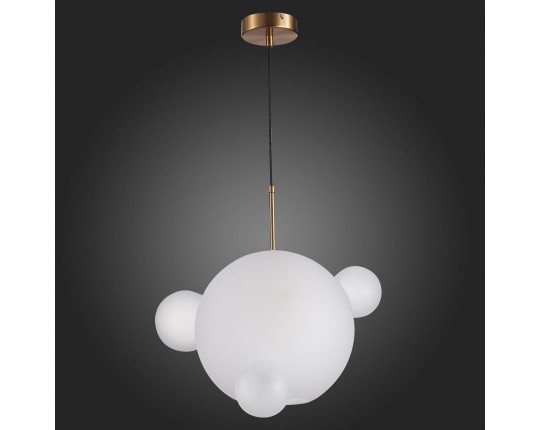 SL1133.503.01 Светильник подвесной ST-Luce Латунь/Белый E27 1*60W