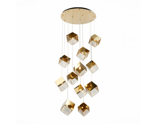 SL1182.203.12 Светильник подвесной ST-Luce Золотистый/Прозрачный, Золотистый G9 12*5W