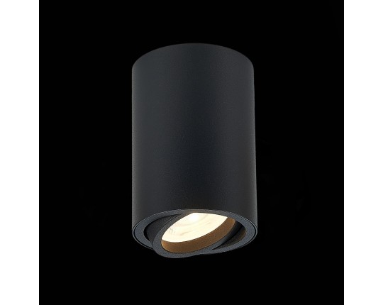 ST108.407.01 Светильник потолочный Черный GU10 1*50W  IP20 D70xH100 220V Без ламп