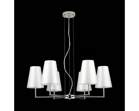 SLE105903-06 Светильник подвесной Никель/Белый E14 6*40W