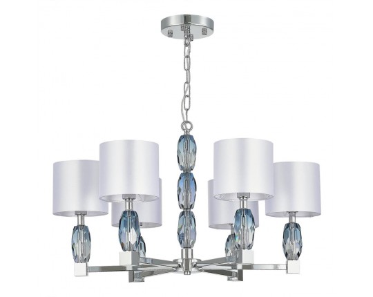 SL1759.103.06 Люстра подвесная ST-Luce Хром, Голубой/Белый E14 6*40W