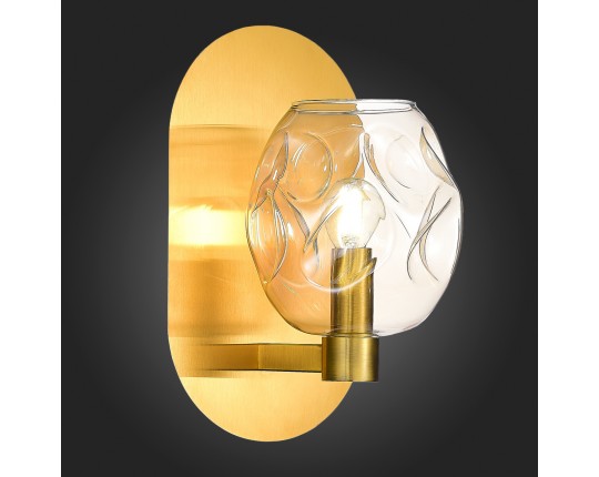 SL1188.301.01 Бра ST-Luce Латунь/Коньячный E14 1*40W