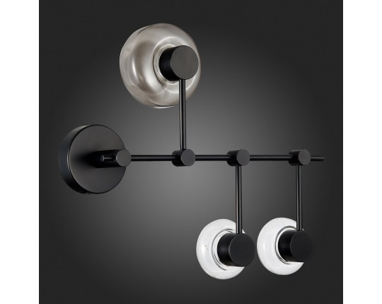 SL6005.401.03 Светильник настенно-потолочный ST-Luce Черный/Дымчатый, Прозрачный LED 3*3W 3000K