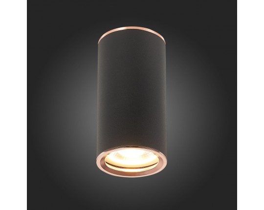 ST111.427.01 Светильник потолочный Черный GU10 1*50W D54xH105 220V Без ламп