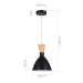 SLE1256-403-01 Светильник подвесной Черный/Черный, Светлое дерево, Золотистый E14 1*40W