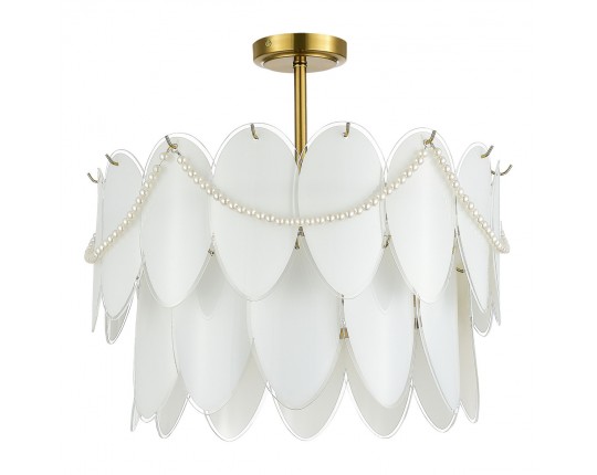 SLE1651-203-09 Светильник подвесной Золотистый/Молочно-Белый E14 9*40W