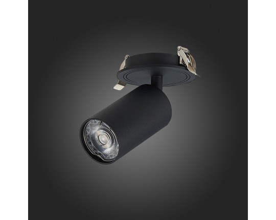 ST303.408.01 Св-к встр. Черный GU10 1*50W  L100xW54xH170 220V Без ламп