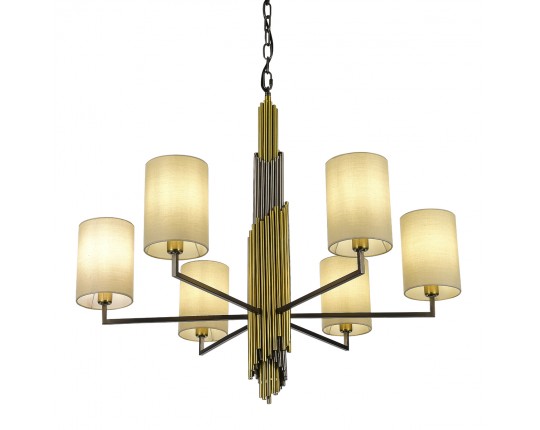 SL1638.303.06 Светильник подвесной ST-Luce Латунь/Серый E14 6*42W