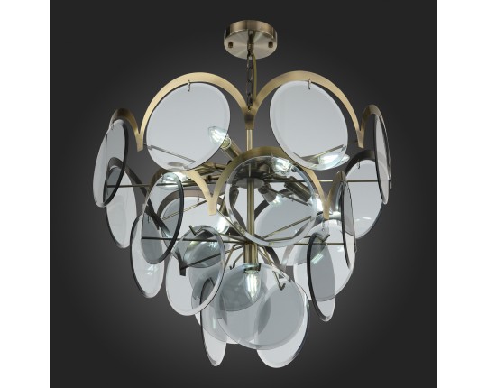 SL1161.373.09 Люстра подвесная ST-Luce Бронза/Дымчатый E14 9*60W