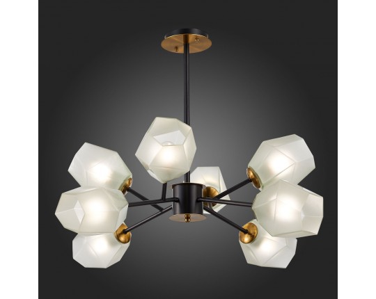 SLE205102-08 Светильник потолочный Латунь, Черный/Белый E27 8*60W